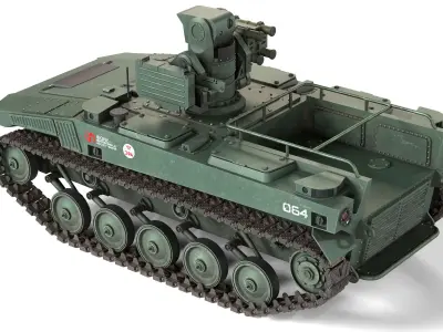Marker Anti Tank Robot UGV Low-poly 3D model