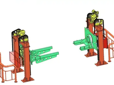 Frame Lifter and Welding Positioner For Truck Chassis etc 3D model