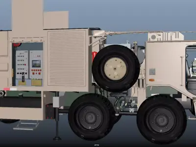 Nuclear Emergency Decontamination Truck 6x6 1to1 3D Model 3D model
