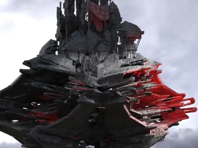 Mars Mining Tower Kit bash 3D model