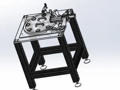 The rotary plate feeding and unloading device 3D model