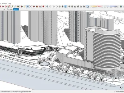 Sketchup Commercial Office Complex 241 3D model