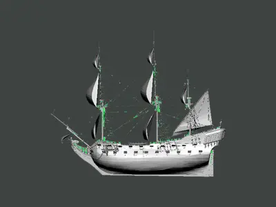3D Model-SHIP0002 sailing ship 3D print model