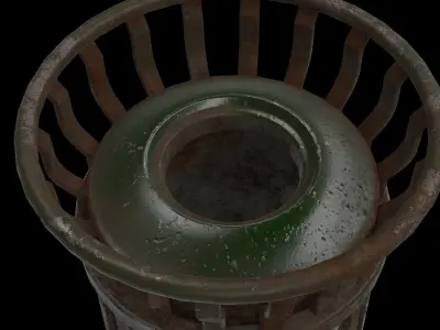 trash bin 01 3D model
