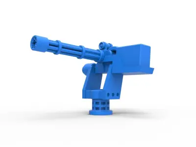 Machine gun turret Scale 1 to 25 3D print model
