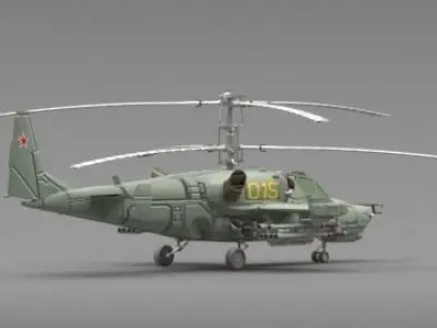 Helicopter attack 3D model