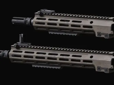 AR-15 SMR Handguard Low-poly 3D model