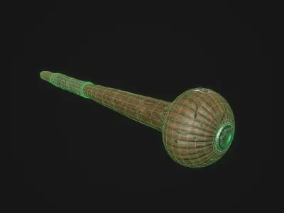 Kerrie Zulu Mace Low-poly 3D model