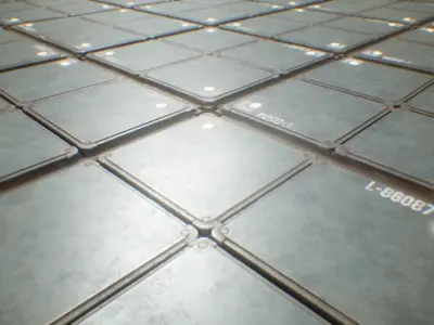 PBR Seamless Sci-Fi Texture 31 Low-poly 3D model