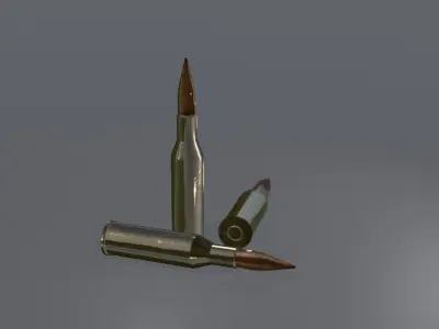 bullet cartridge Low-poly 3D model