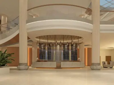 Modern lobby 01 3D model