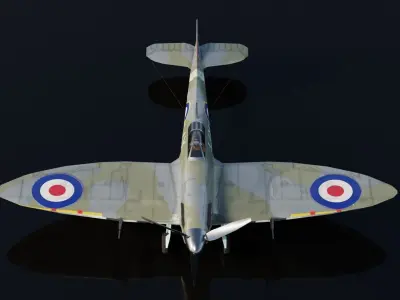 Supermarine Spitfire Low-poly 3D model by netrunner75