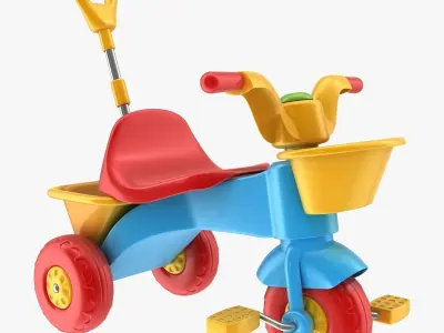 Tricycle toy Low-poly 3D model purchase