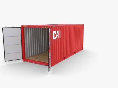 20ft Shipping Container CAI v2 3D model