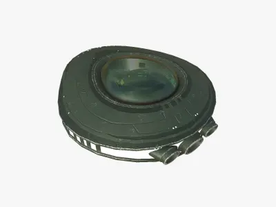 Alien Spaceship UFO C05 Dark Green - Sci Fi Spacecraft Design Low-poly 3D model