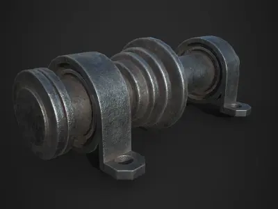 Bearing Shaft Low-poly 3D model