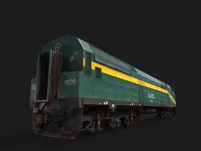 General Electric NJ2 green Qinghai-Tibet Railway Low-poly 3D model
