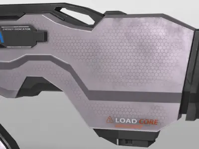 Sci Fi Plasma Rifle DRX F4 Low-poly 3D model