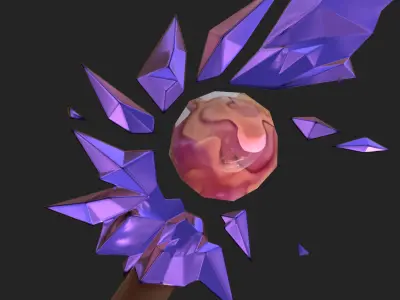 Crystal Sword Low-poly 3D model buy