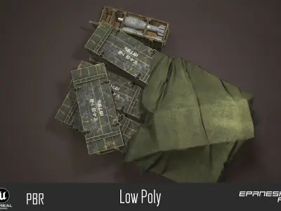 Armor Boxes Low-poly 3D model