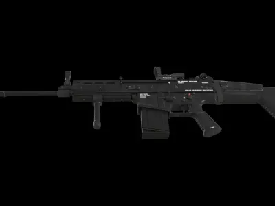 Scar-H assault rifle 3D model purchase