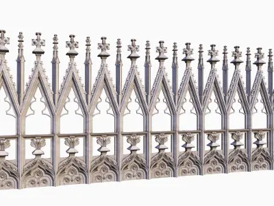  Modular Gothic Balustrade Stone Set 