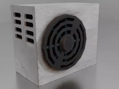 Air conditioner Low-poly 3D model order