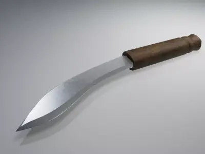 Knife of fighting knife weapon free 3D model  Free low-poly 3D model