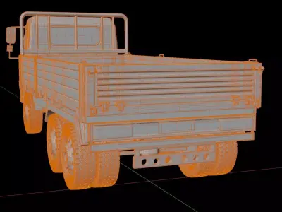 Hino 500 Flatbed Truck 2016 3D model