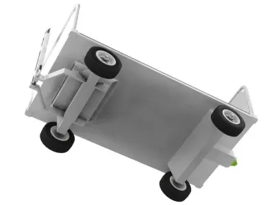 Baggage Cart 1 Lowpoly Low-poly 3D model