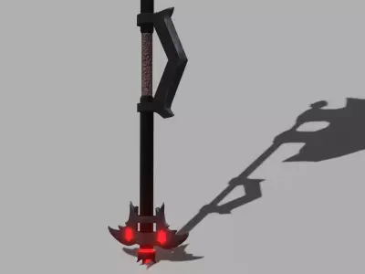 Devil axe Low-poly 3D model