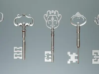 Key Set Free low-poly 3D model