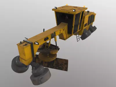 Cyberpunk Work Machines 04 Low-poly 3D model