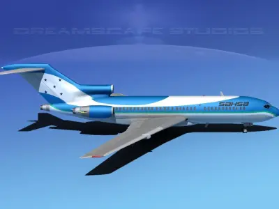 Boeing 727-100 SAHSA 3D model