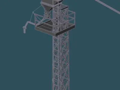 railway towers Low-poly 3D model