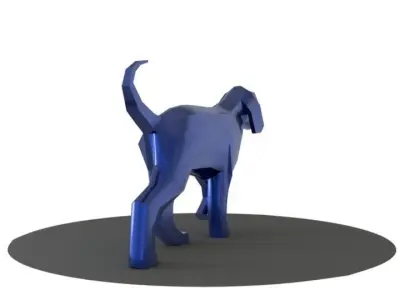 Dog-Low Polygon Low-poly 3D model