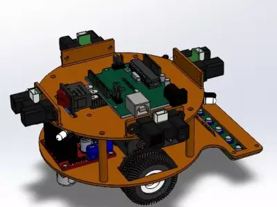 Line Following Robot Free 3D model
