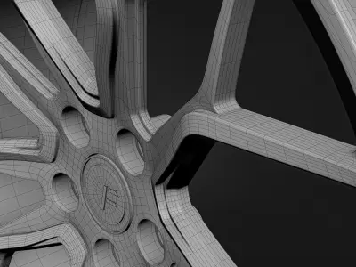 Wheel Force Flow Forged HE 1-FF Free 3D model