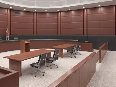  USA Courtroom Interior 
