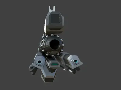 Sci-Fi Link Gun Low-poly 3D model
