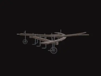 Medieval Harrow Low-poly 3D model