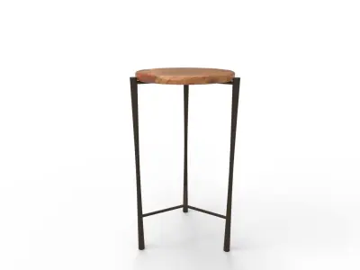 Brisbane Industrial Chic Accent Table 3D model