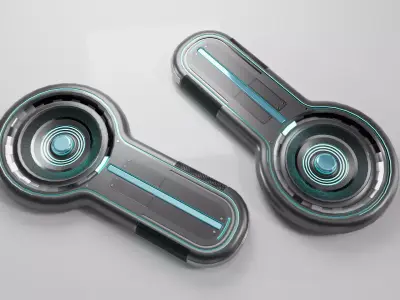 Futuristic Thermal Machine Low-poly 3D model