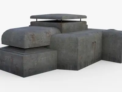 Bunker - M162A Low-poly 3D model