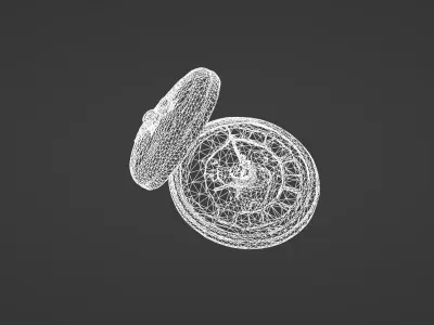 Vintage Mechanical Pocket Watch 3D Model 3D model