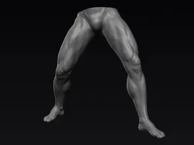 Male Legs 6 Poses 3D model