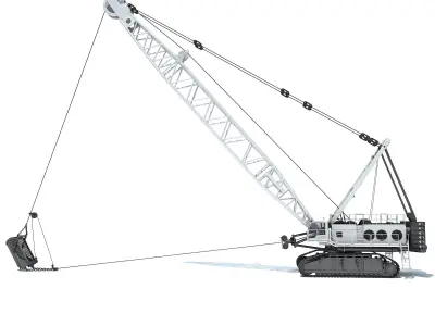 Dragline Excavator Mining Construction Machinery 3D model