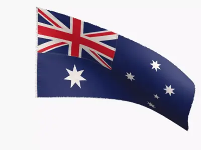 Australia Flag Low-poly 3D model