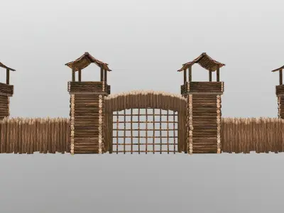 Castle Wall Level 1 3D model