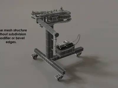 Garage hydraulic pipebender Low-poly 3D model
